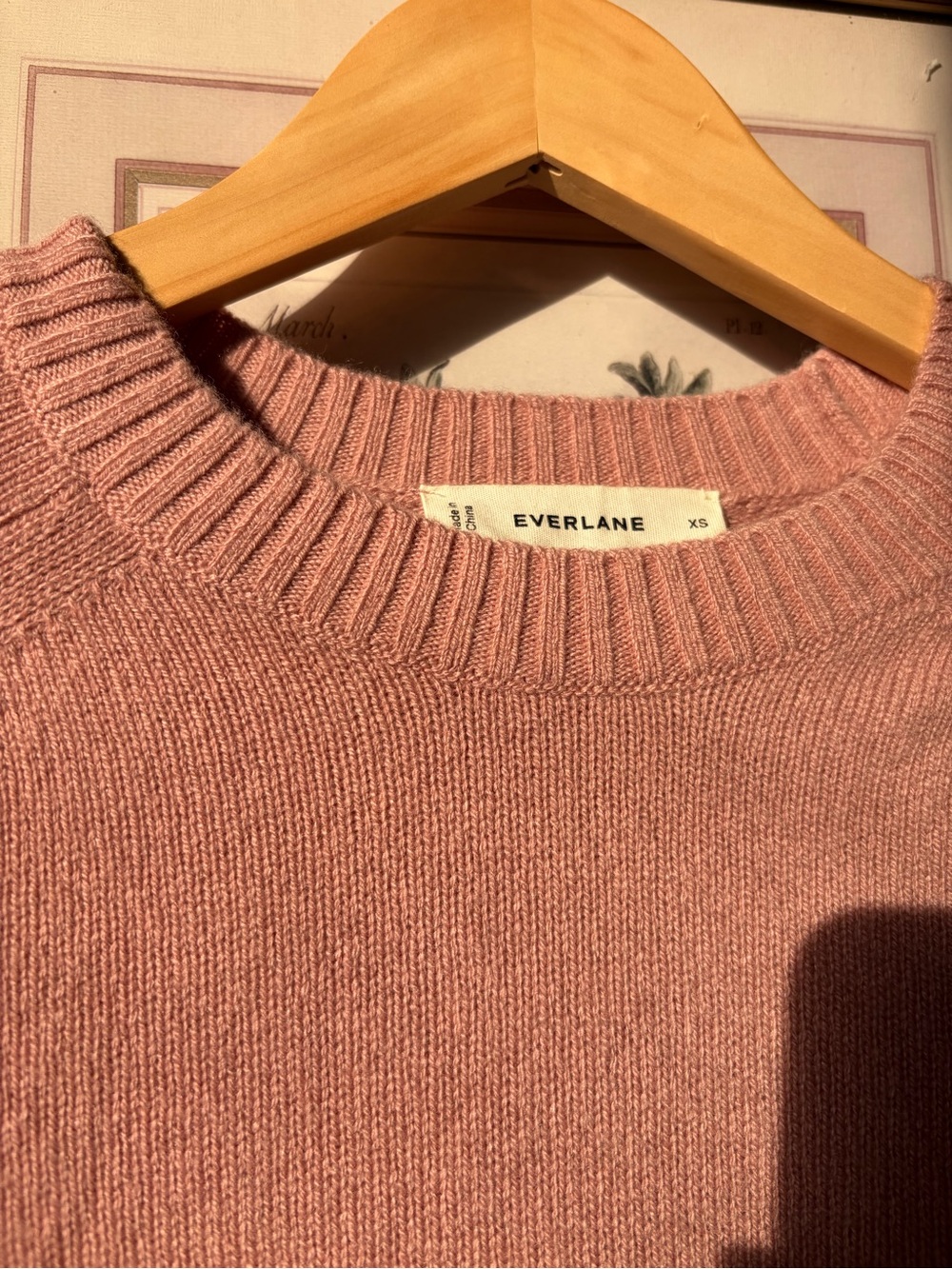 Everlane The Boxy Crew in Cashmere Clay Pink XL - Picture 12 of 13